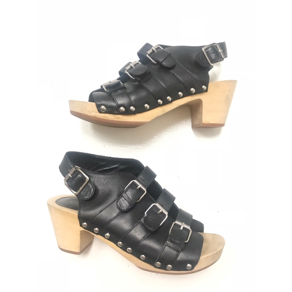 BUCKLED clogs 9
